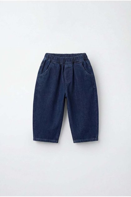 Unisex Children's Cotton Dark Navy Blue Denim Trousers