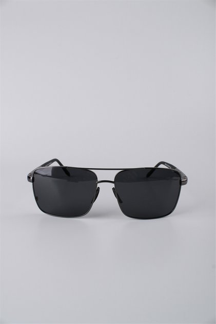 Men's Smoked Rectangular Metal Frame Sunglasses Gg25Mp3219R03