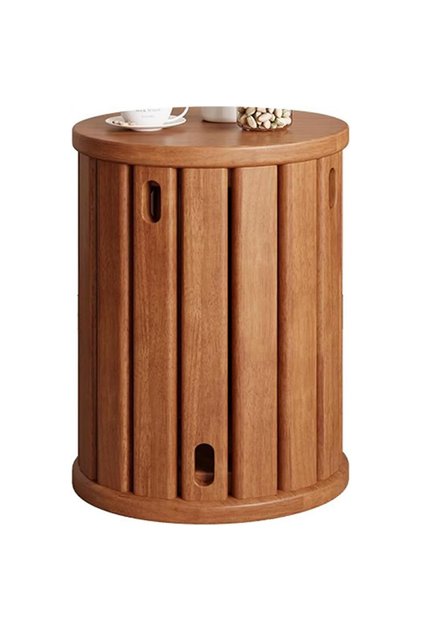 ® Set de 4 scaune stivuibile din lemn masiv, masă și scaun 2 în 1, maro deschis, 36 x 47 cm