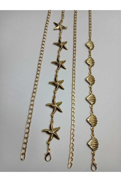 2-Piece Set with Star and Mussel Figures, Women's Pants Belt, Dress Belt, Coat Belt