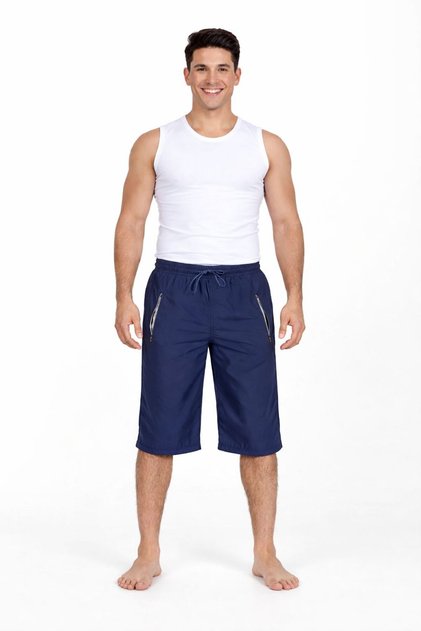 Men's Pool-Sea Capri Shorts Swim Trunks - Below Knee (Long) Plus Size Men's Swimwear