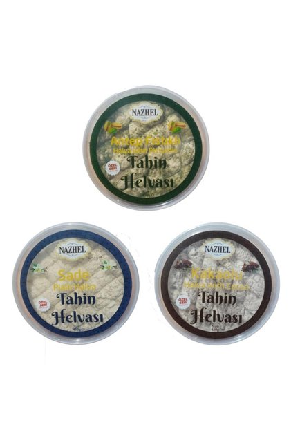Mixed Halva Resitali (Plain-Cocoa-Pistachio) 450 Gr. X 3 Pieces