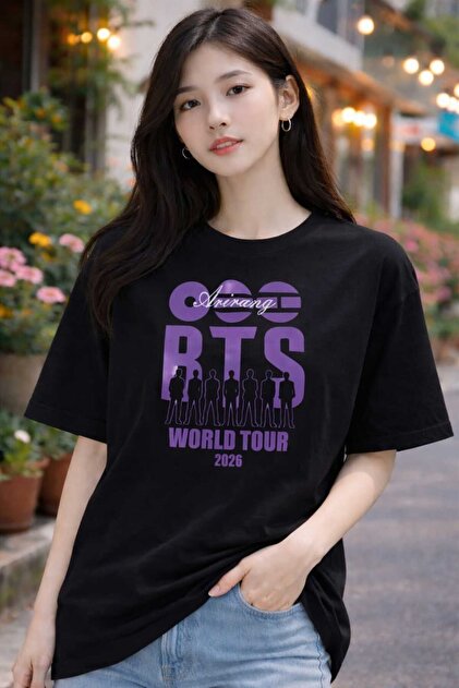 PAVRO Arirang World Tour Bts Printed Oversize Tshirt- Trendyol