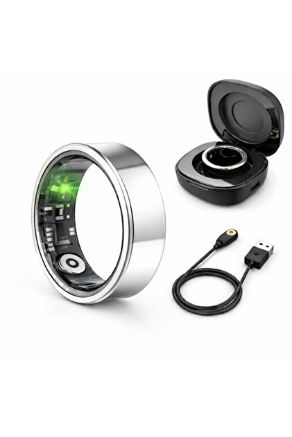 Inel inteligent K3 Premium, Titan, Mărimea 8, AI, GPS, Monitorizare sănătate, 5 ATM, Argintiu, Unisex