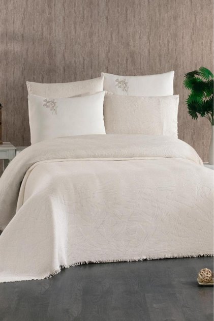 Relax 7 Piece 100% Cotton Bridal Set Ecru
