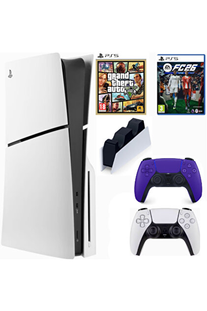 Sony Playstation 5 slim cd EN YENİ versiyon +2.DUALSENSE KIRMIZI