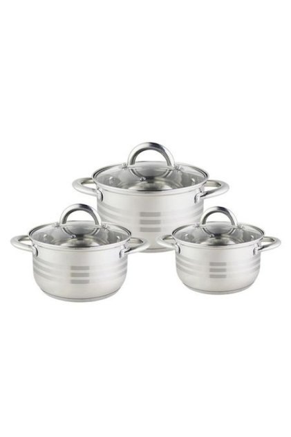 Set oale inox ZLN4083, 6 piese, compatibilitate universală, capacitate 1.5L, 2L, 3L