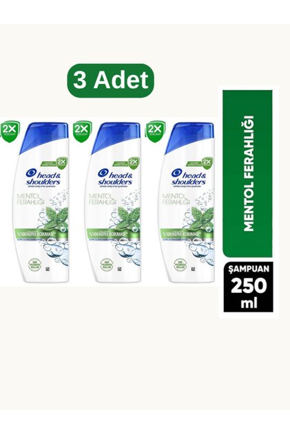 Menthol Freshness Anti-Dandruff Shampoo 250 ml 3 Pieces