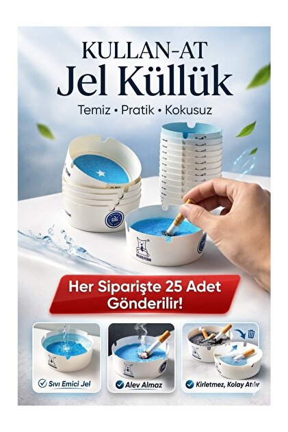 Genel Markalar 25'li Jel Küllük Seti Kokusuz Taşınabilir Araç İçi