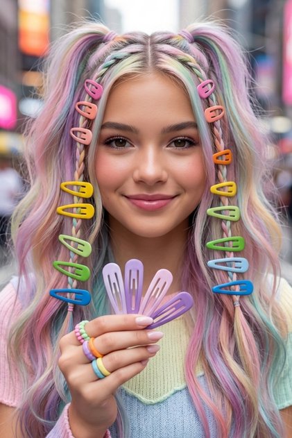 10 Pieces of Colorful Side Fence Clips Set
