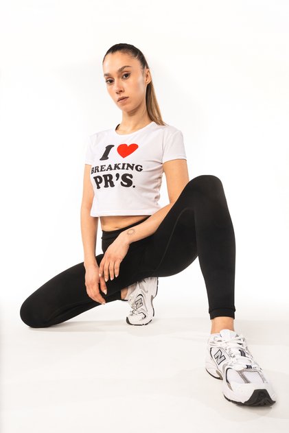 Women's White Printed T-Shirt Baby Tee