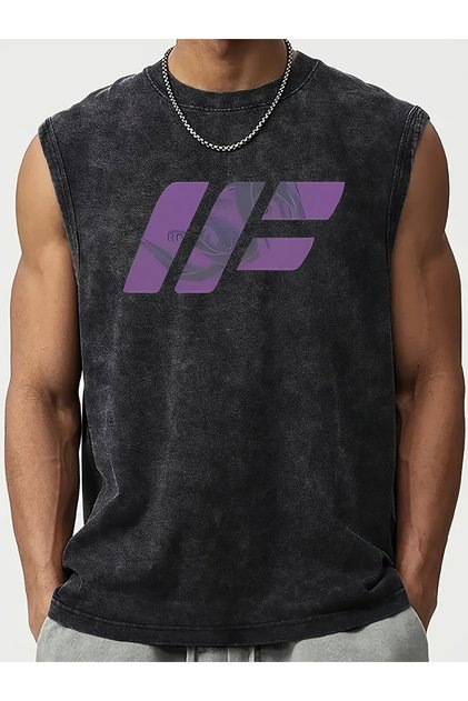 Premium Series Vintage Effect Relaxed Fit Sleeveless Men's T-Shirt