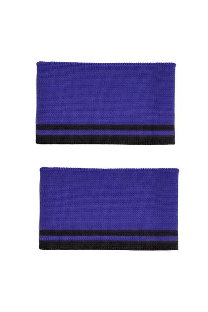 Blue Line Black Knitwear Ribbed Sleeve Cuffs 2 Pieces Height 6 cm