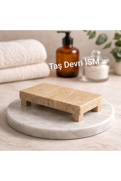Traverten 10*20 cm yağdanlık ,traverten sunum tepsi