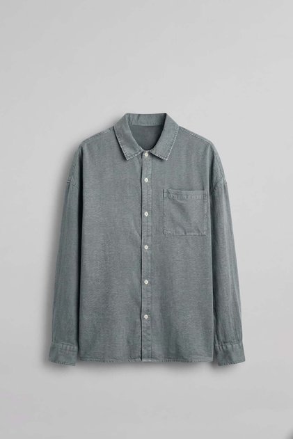 Men's Oversized Washable Shirt Gray