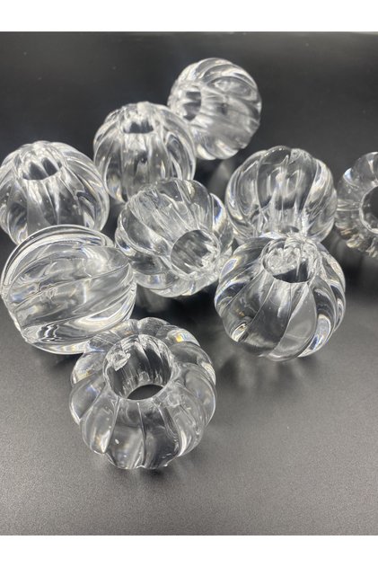 2 Pieces of 46mm Large Striped Peel Model Acrylic Beads Chandelier Stone, Lampshade, Candlestick Bead