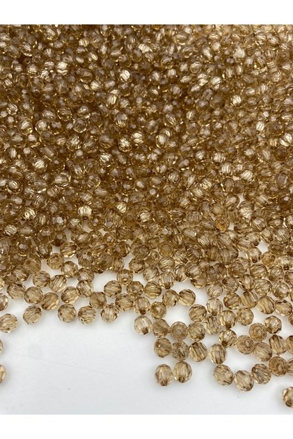 50gr 8mm Vizon / Açık Kahve Petek Model Akrilik Boncuk,takı,çanta Boncuğu (50gr,~200 Adet)