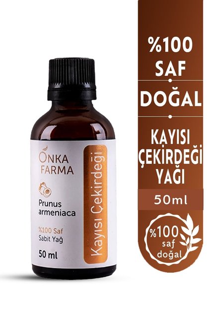 Onka Farma Kayısı Çekirdeği Yağı - Soğuk Sıkım %100 Saf - 50 ml