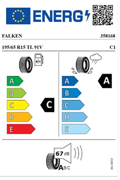 Falken 195/65 R15 TL 91V ZIEX ZE320 Yaz Lastiği (Üretim Tarihi