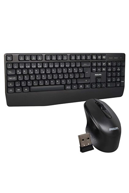 Philips SPT6348B USB Kablosuz Ofis Tipi Siyah Numpadli Türkçe Q