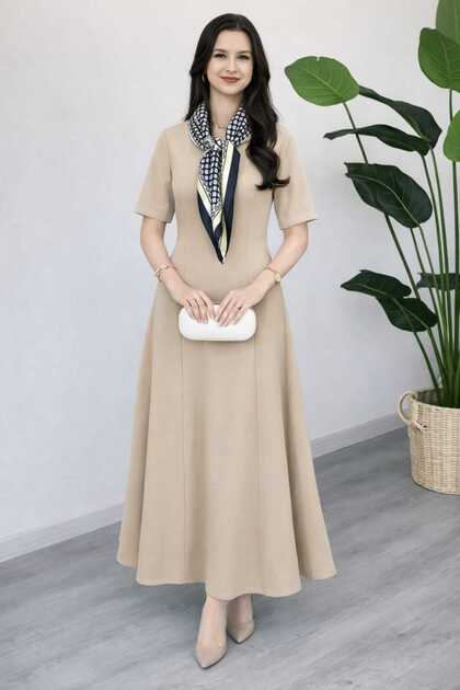 Short Sleeve Long Dress