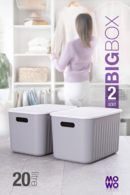 Mowo Home Maxi 3'lü Gri14 Lt Çok Amaçlı Dolap Içi Düzenleyici Mowo Home Maxi 3'lü Gri14 Lt Çok Amaçlı Dolap Içi Düzenleyici