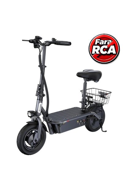 Trotinetă electrică F2 cu scaun și coș spate