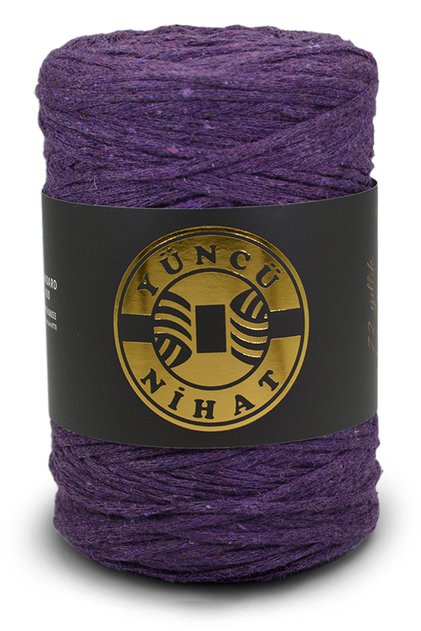 Cotton Macrame Rope (214) Purple 200Gr 200Mt Cotton Chain Macrame Bag Rope Supla Rope Cotton Rope