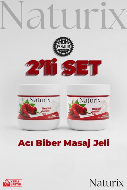 2'li Paprika Biberli Balsam Masaj Jeli 500 ml Kırmızı Biber Masaj Jeli