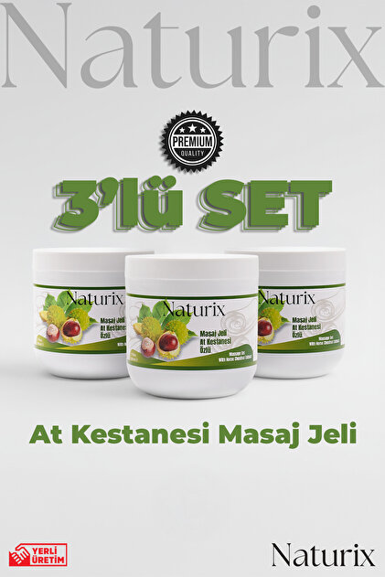 Naturix At Kestanesi Masaj Jeli 500 Ml 3'lü Horse Chestnut Masaj