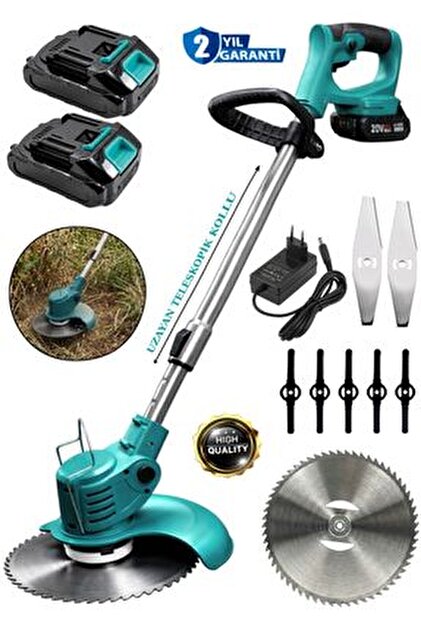 Graizer M 21 V 5 Ah Çift Akülü Ot Çim Çalı Biçme Kesme Makinesi