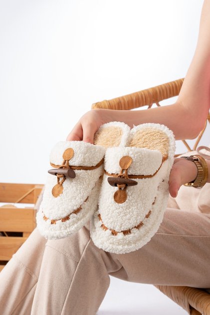 Women's House Slippers Plush Slippers Dowry and Bundle Slippers No Sound Thick Sole
