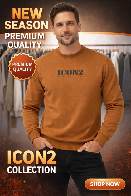 Icon2 Premium Sweatshirt – Slim Fit, New Season Streetwear