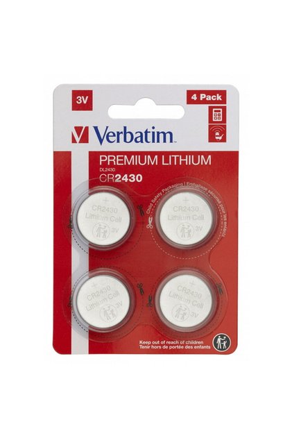Μπαταρίες Verbatim, Λιθίου, CR2430, 3V, 4 τεμάχια, 49534