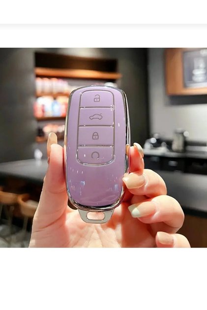 Chery Tiggo 8 Pro Omoda 5 Tiggo 7 Avantgarde Jaaeco Nano Key Case Cover Lila Silver Color