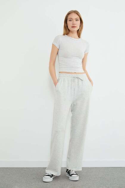 Beli Lace-Up Pocketed Modal Sweatpants