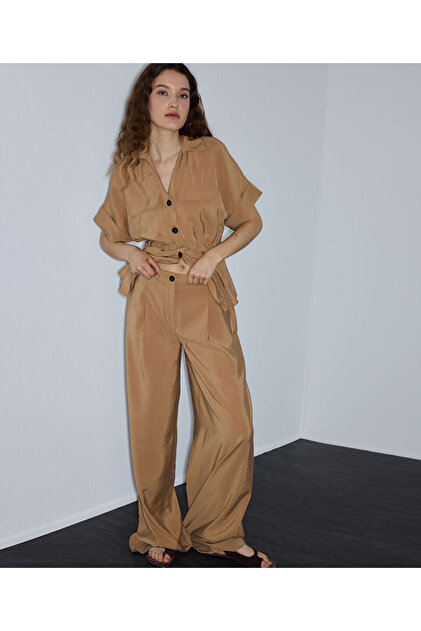 Modal içerikli wide leg pantolon