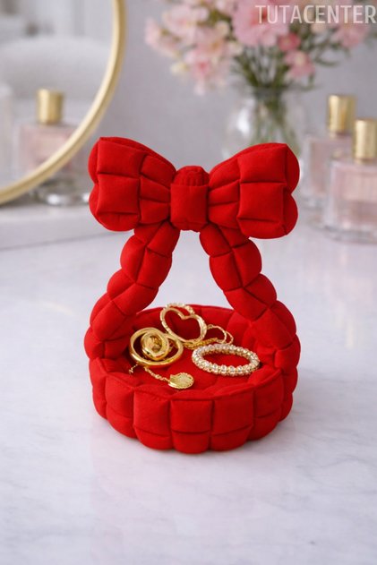 Bowknot Design Jewelry Organizer Stand for Rings, Earrings, Necklaces (Plastic)