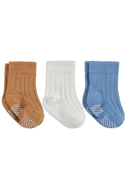 Double Print Non-Slip 3-Piece 6-18 Months Baby Boy Sock Set