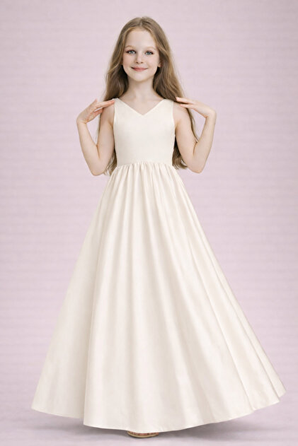 most popular graduation dresses A Line Spaghetti Straps White Satin Graduation Dress