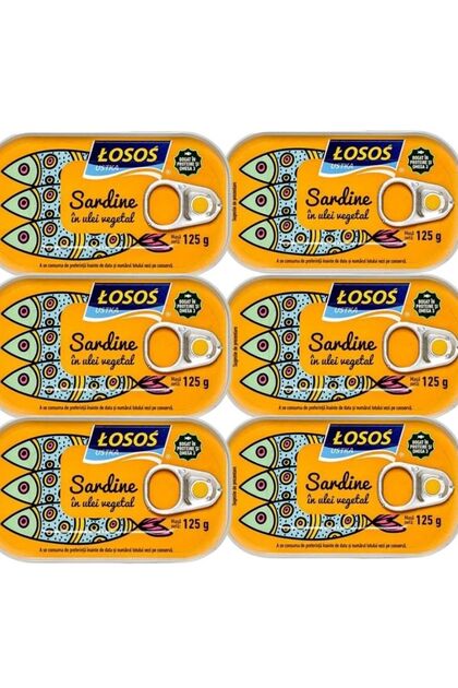 Pachet 6 x Losos-Sardine in ulei vegetal 125g