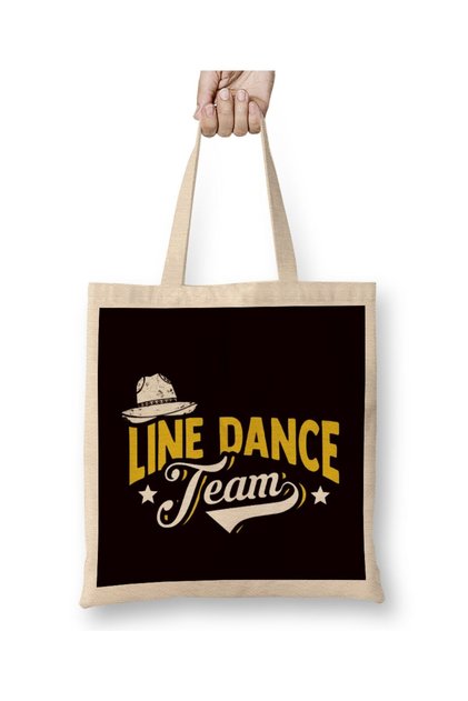 حقيبة حمل Linedance Team Cowboy Hut Western Country Music Linedance بمقبض طويل