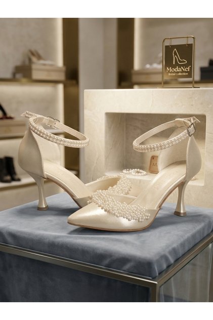 Women's 7 cm Pearl Bridal Shoes