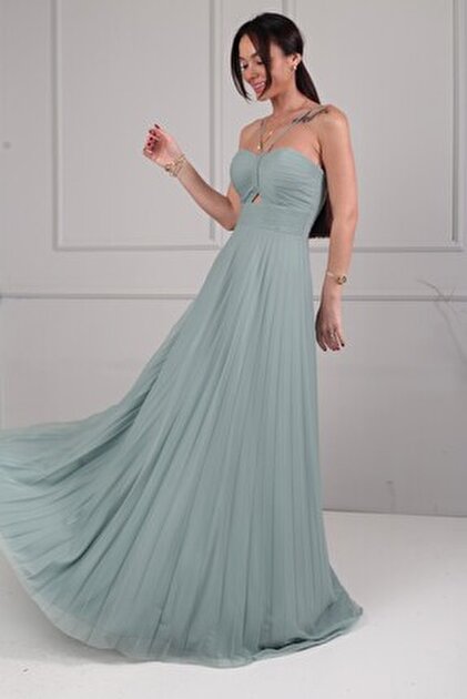ALCHERA Shal Patterned Evening Dress- Trendyol ALCHERA Shal Patterned Evening Dress- Trendyol