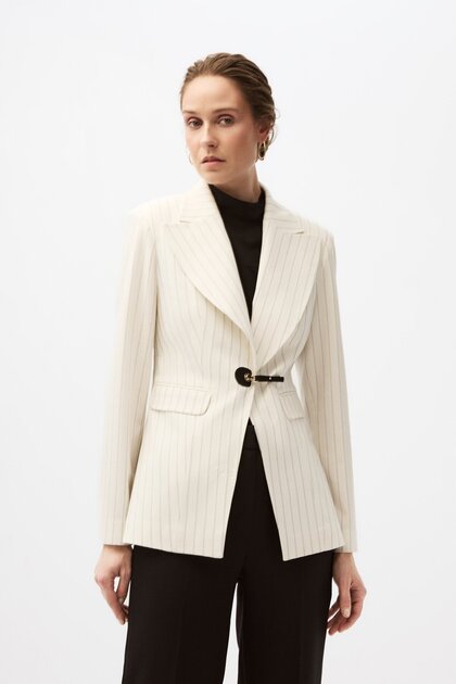Çizgili Blazer Ceket
