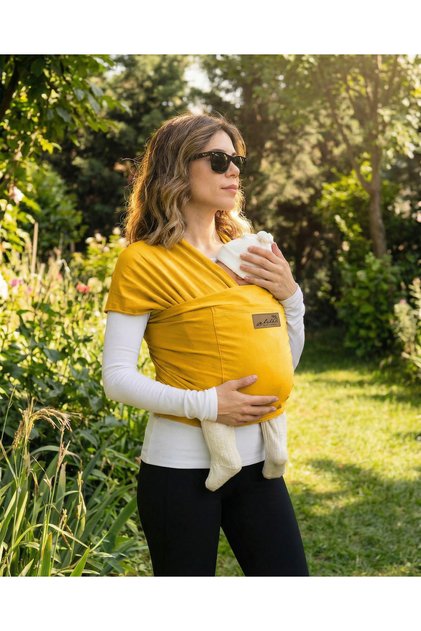 New Generation Ergonomic Baby Carrying Wrap - Flexible Sling with Front Pocket and Carrying Bag - Thin and Lightweight