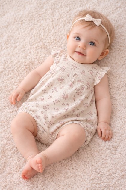 Baby Girl Summer Jumpsuit 0-6 Months Cotton Combed Fabric 5470 5457 5491