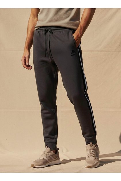 Men Joggers with Tape Design