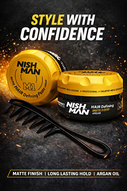 NISHMAN M1 SAÇ ŞEKİLLENDİRİCİ MAT WAX 100 ML /+ ŞEKİLLENDİRİCİ