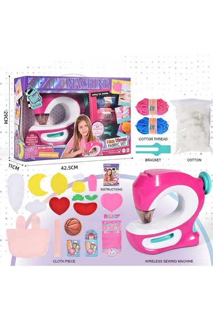 Çocuklar için Gerçek Dikiş Diken Dikiş Makinesi Eğitici Dikiş Oyun Seti Full Set